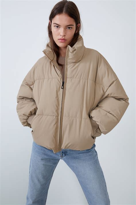 oversized bomber jacket zara|zara oversized puffer jacket.